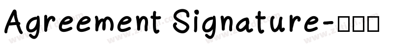 Agreement Signature字体转换
